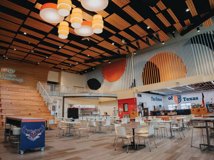 An image of the interior signage and decor in Harlingen Collegiate High.